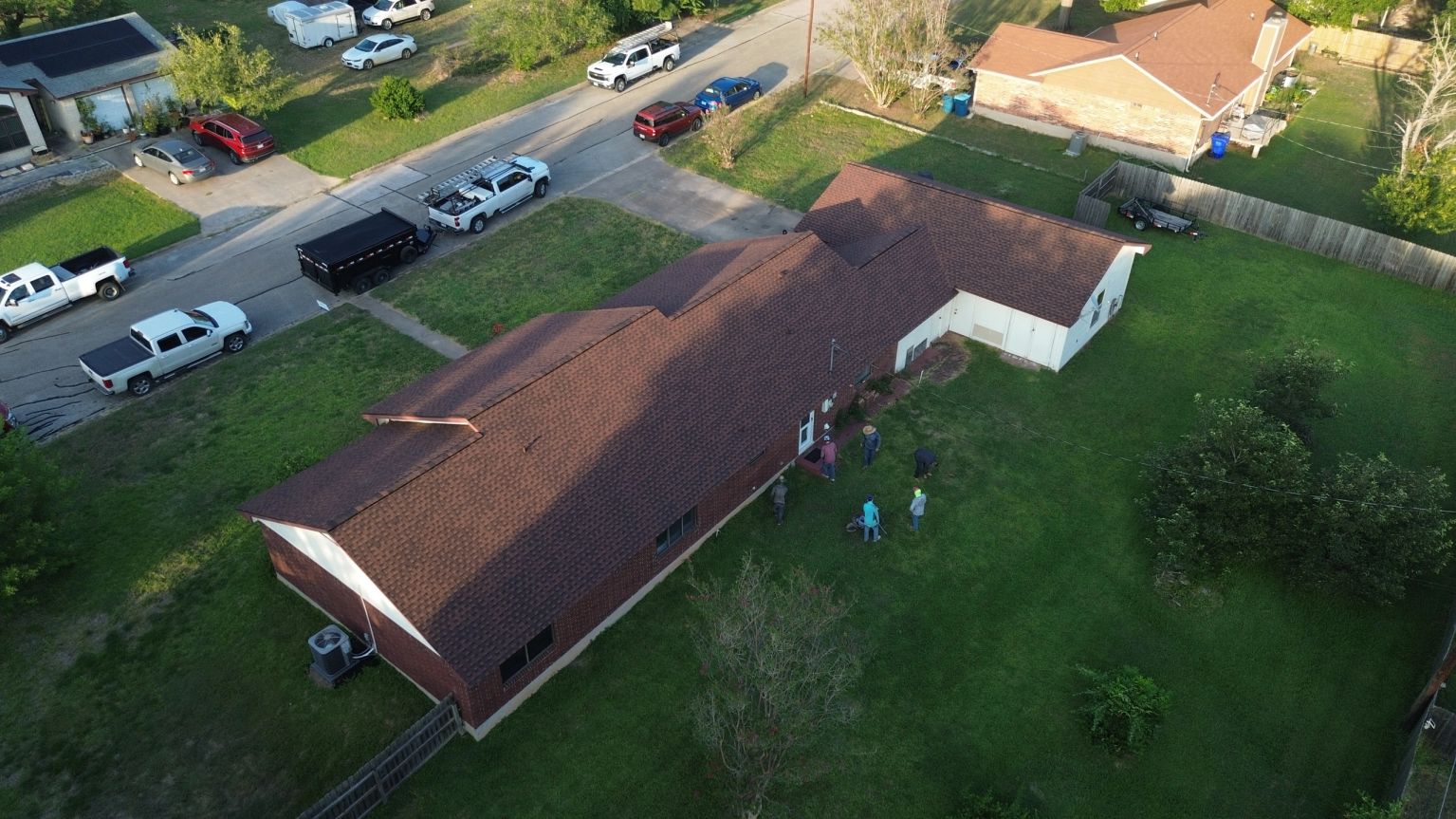 GRS Roofing — shingle roof from above