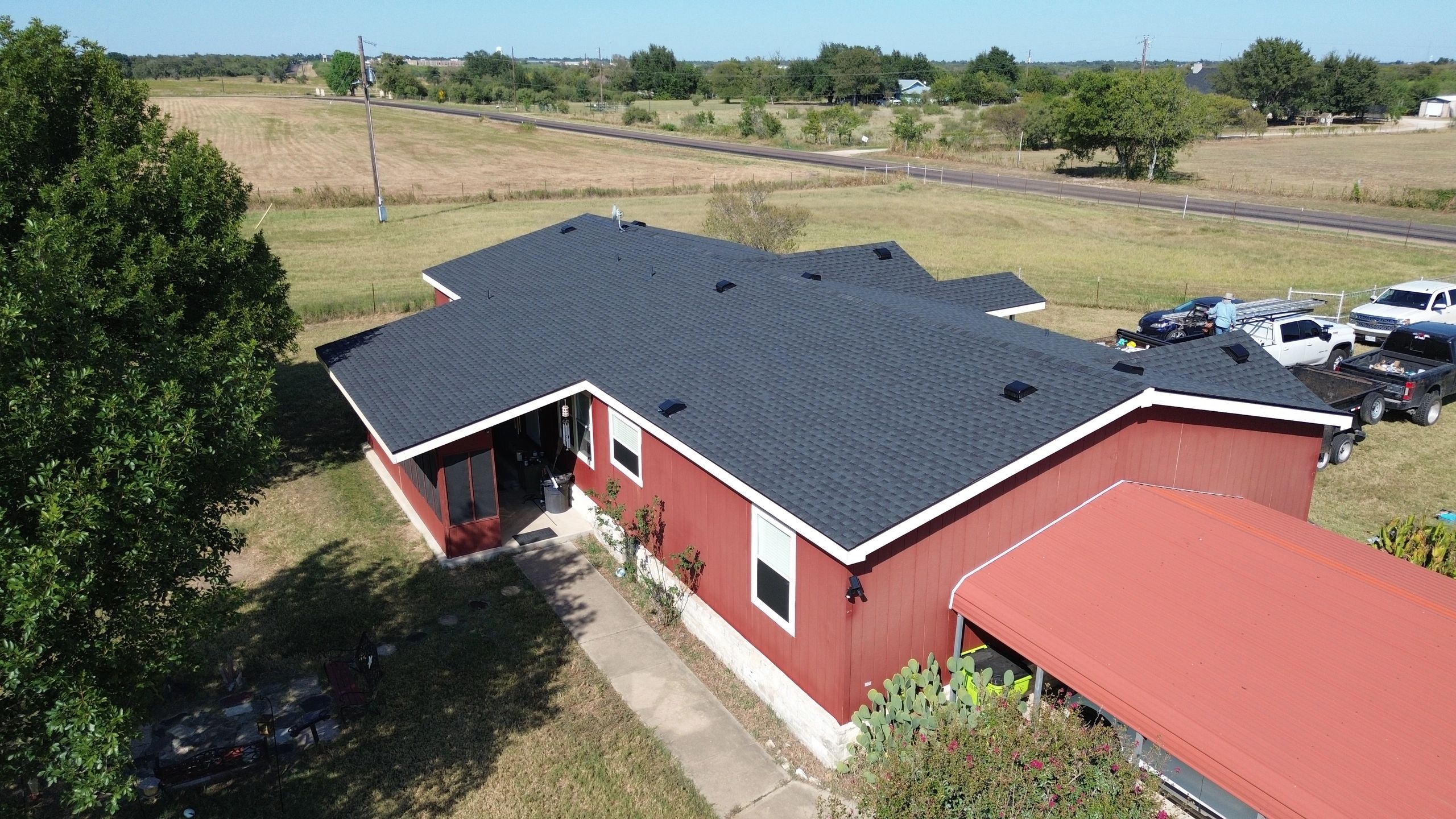 GRS Roofing — roofing work from above